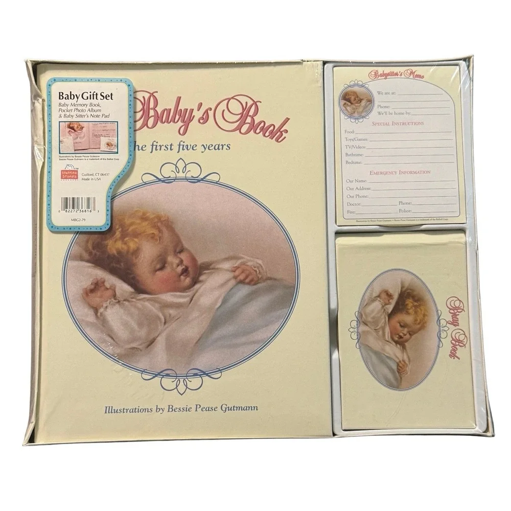 Vintage Baby Book‎ Gift Set Bessie Gutmann The First 5 Years Baby Memory Book